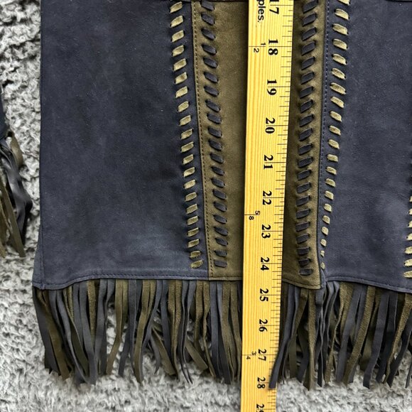 Monoki "Joplin Navy"‎ Top Goat Suede leather one size fits all NWT - Picture 7 of 10